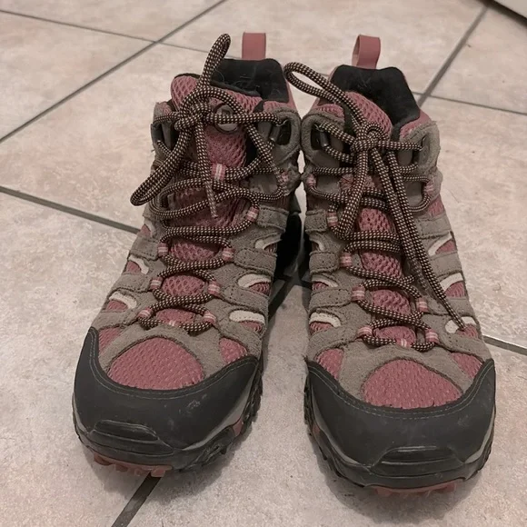 MERRELL Moab Hiking Shoe Boots Ankle High Top Women Size 9.5 - Picture 2 of 9